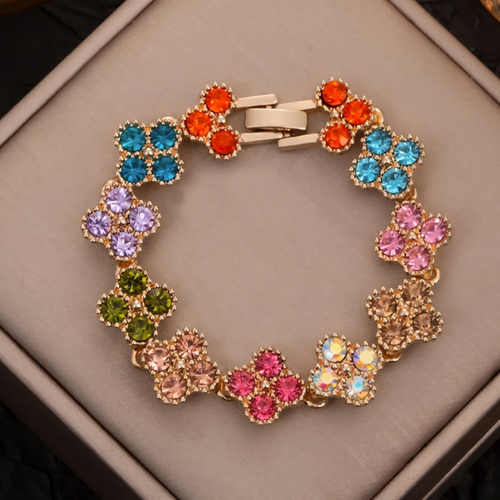 Luxury  Floral Clover  Bracelet